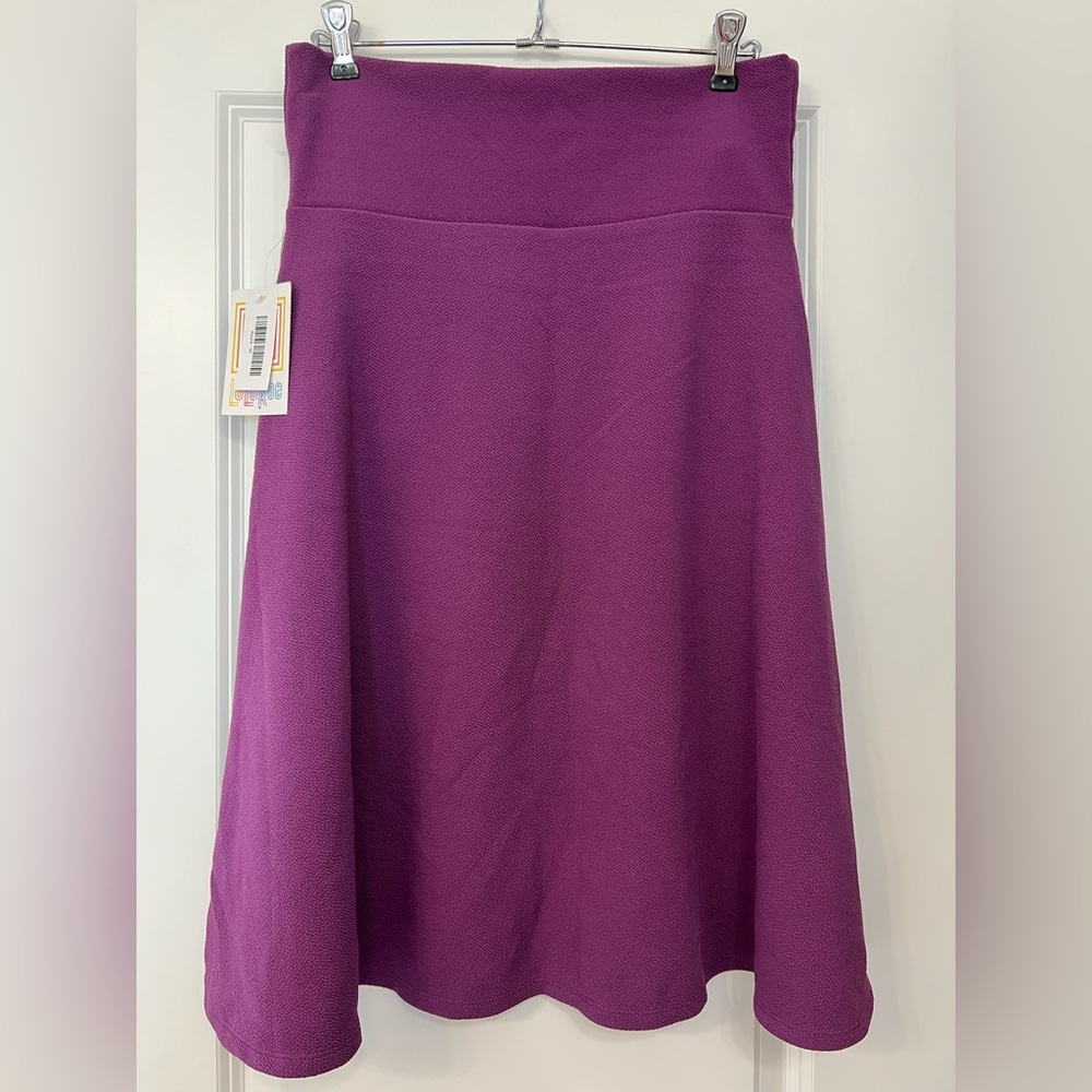 LuLaRoe Azure Purple Midi A-Line Skirt - NWT